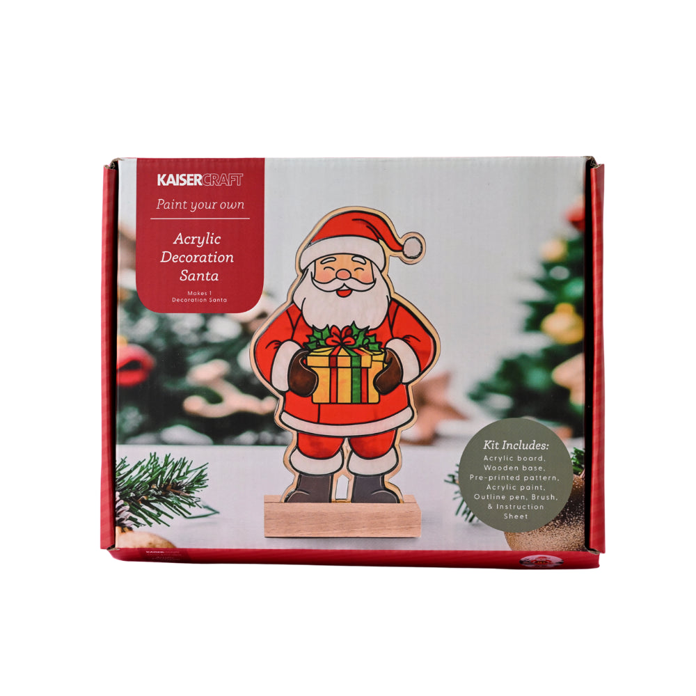 Christmas  Paint Your Own Acrylic Decoration Kit - Santa